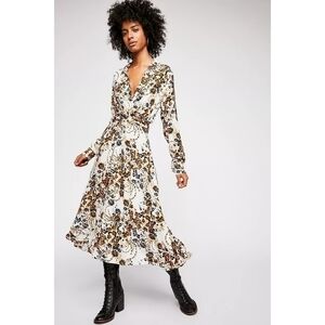 Free People Tough Love floral printed midi dress